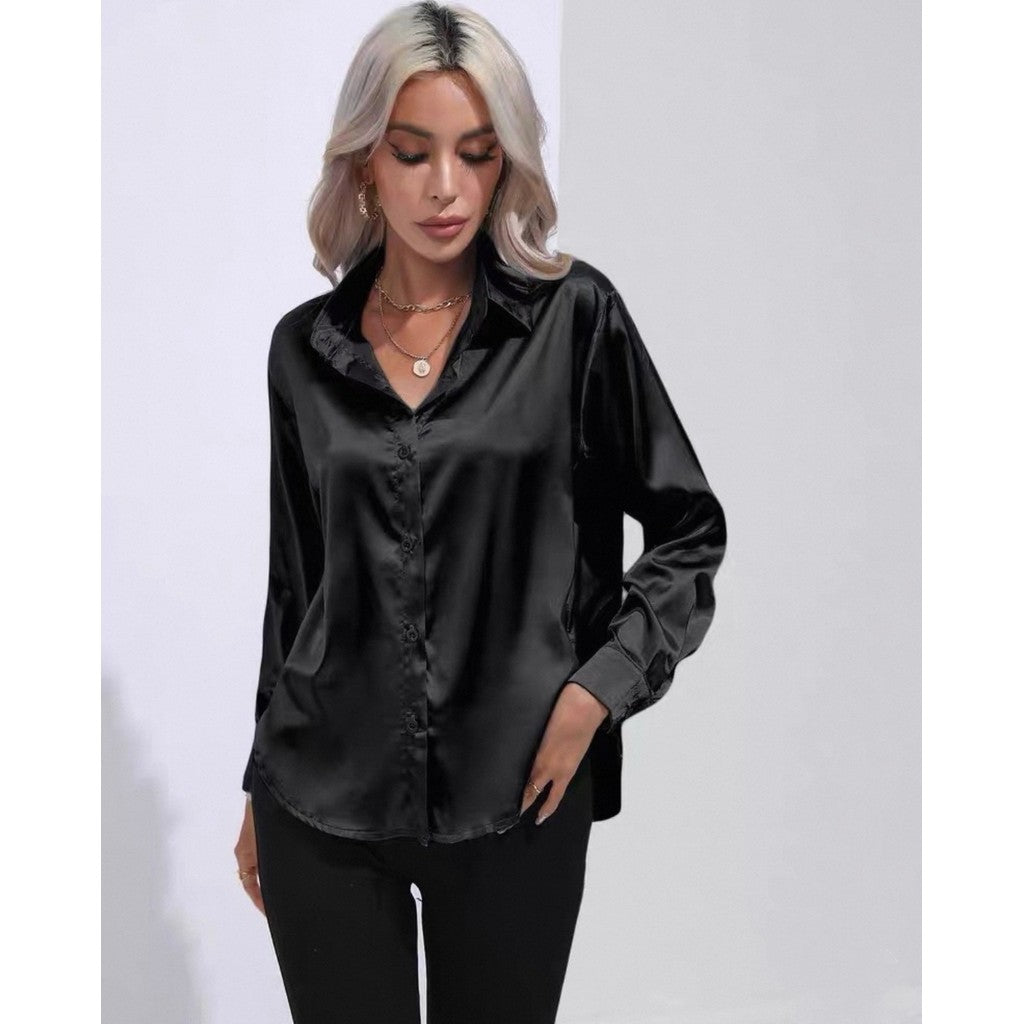 Camisa Satinada Negra
