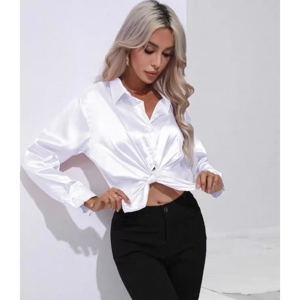 Camisa Satinada Negra