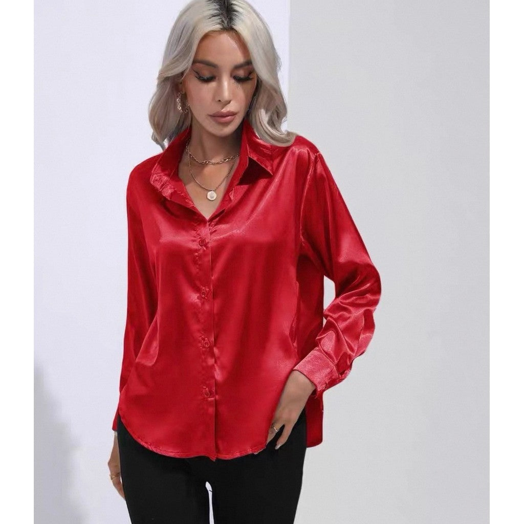 Camisa Satinada Negra