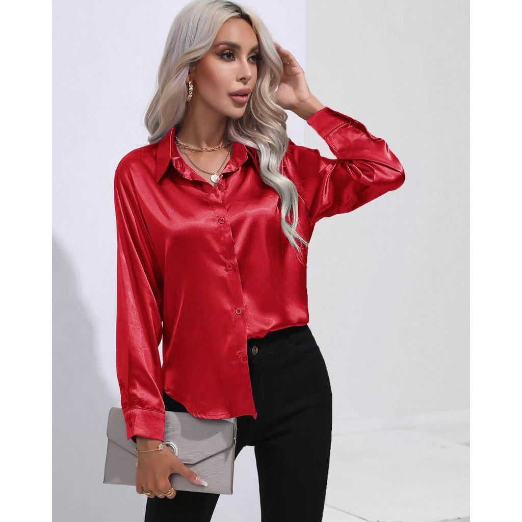 Camisa Satinada Negra