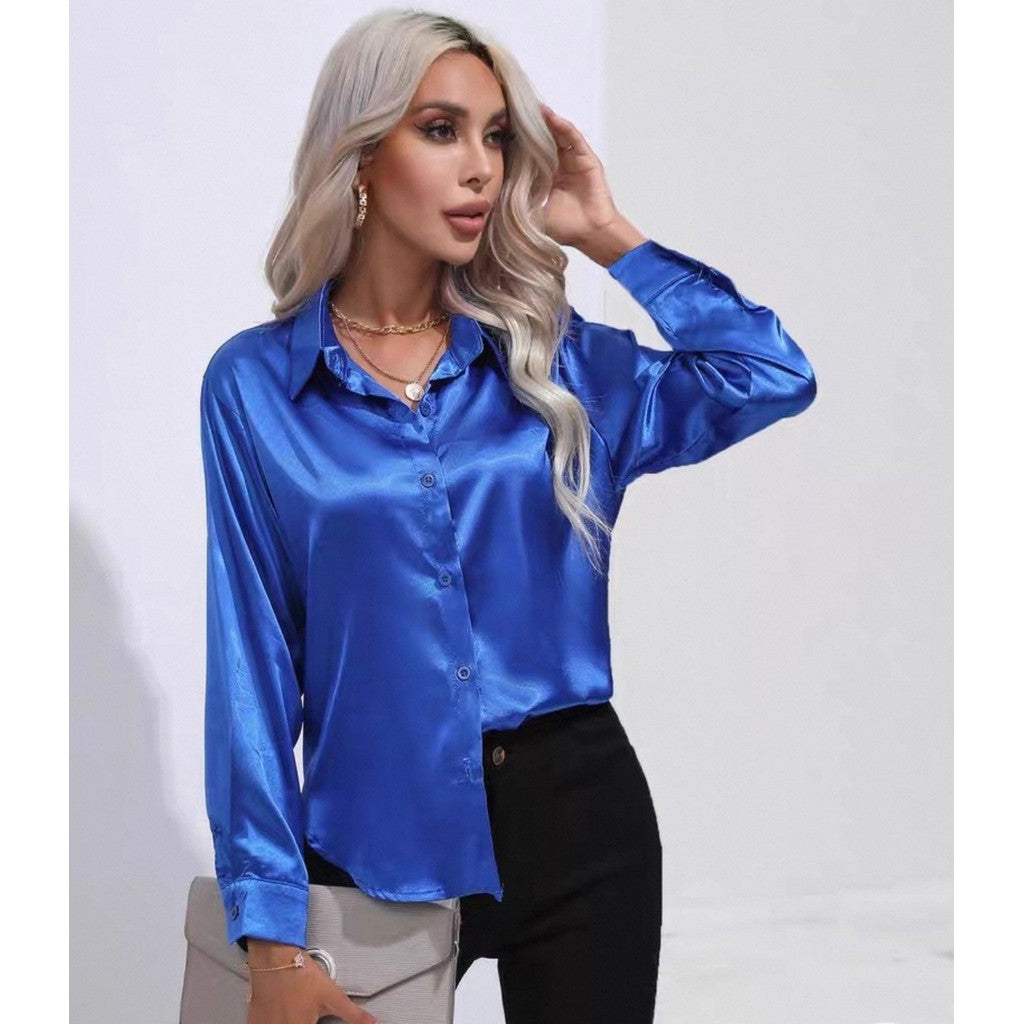 Camisa Satinada Negra