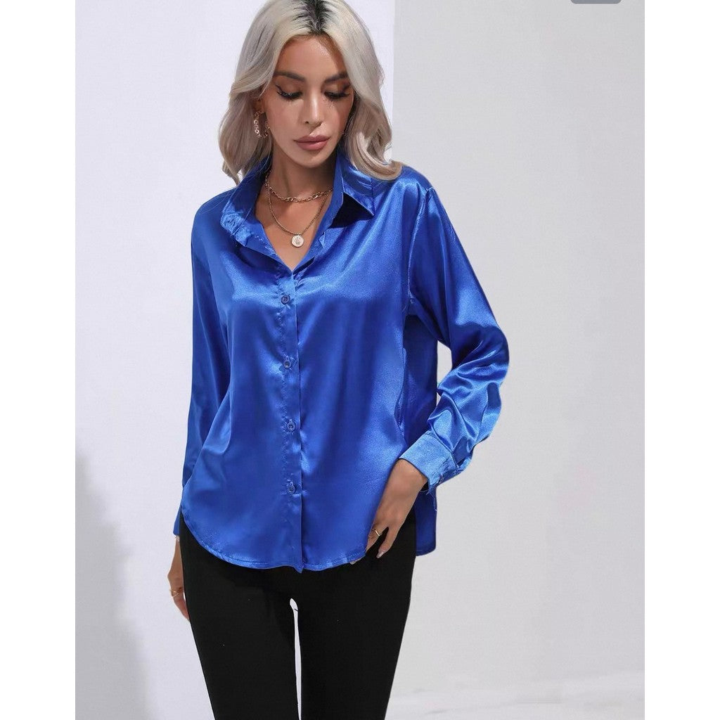 Camisa Satinada Negra