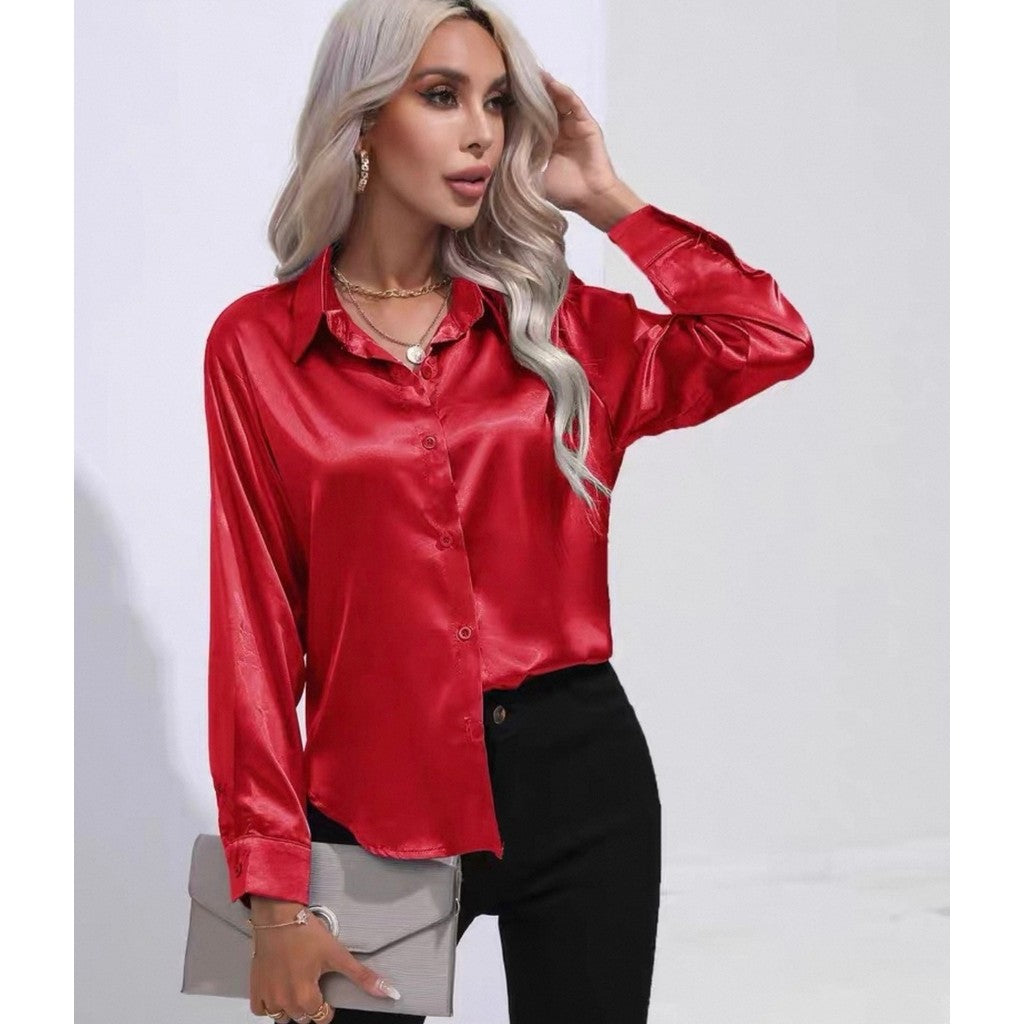 Camisa Satinada Negra