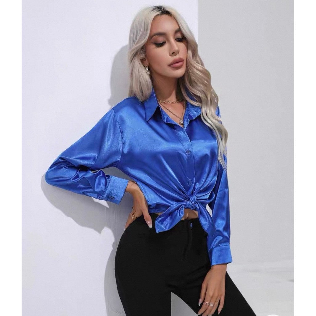 Camisa Satinada Negra