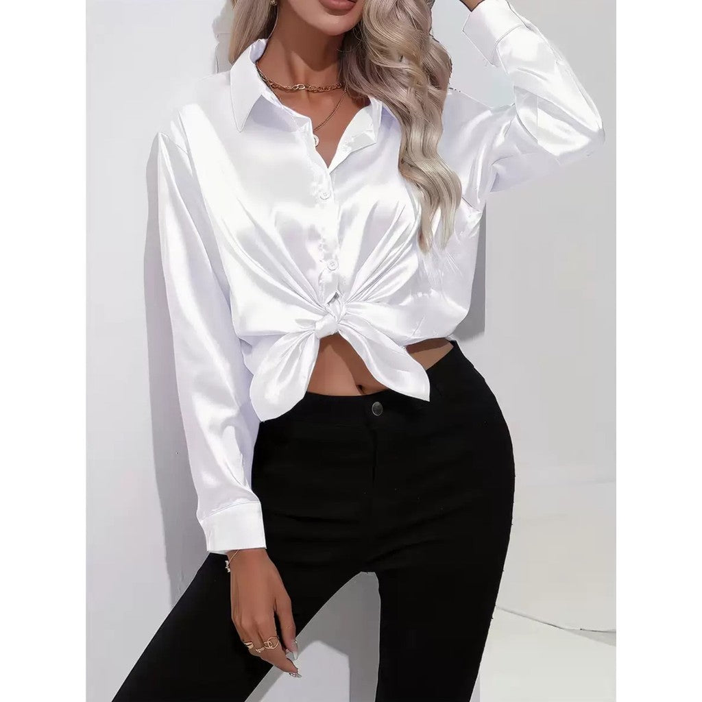 Camisa Satinada Negra