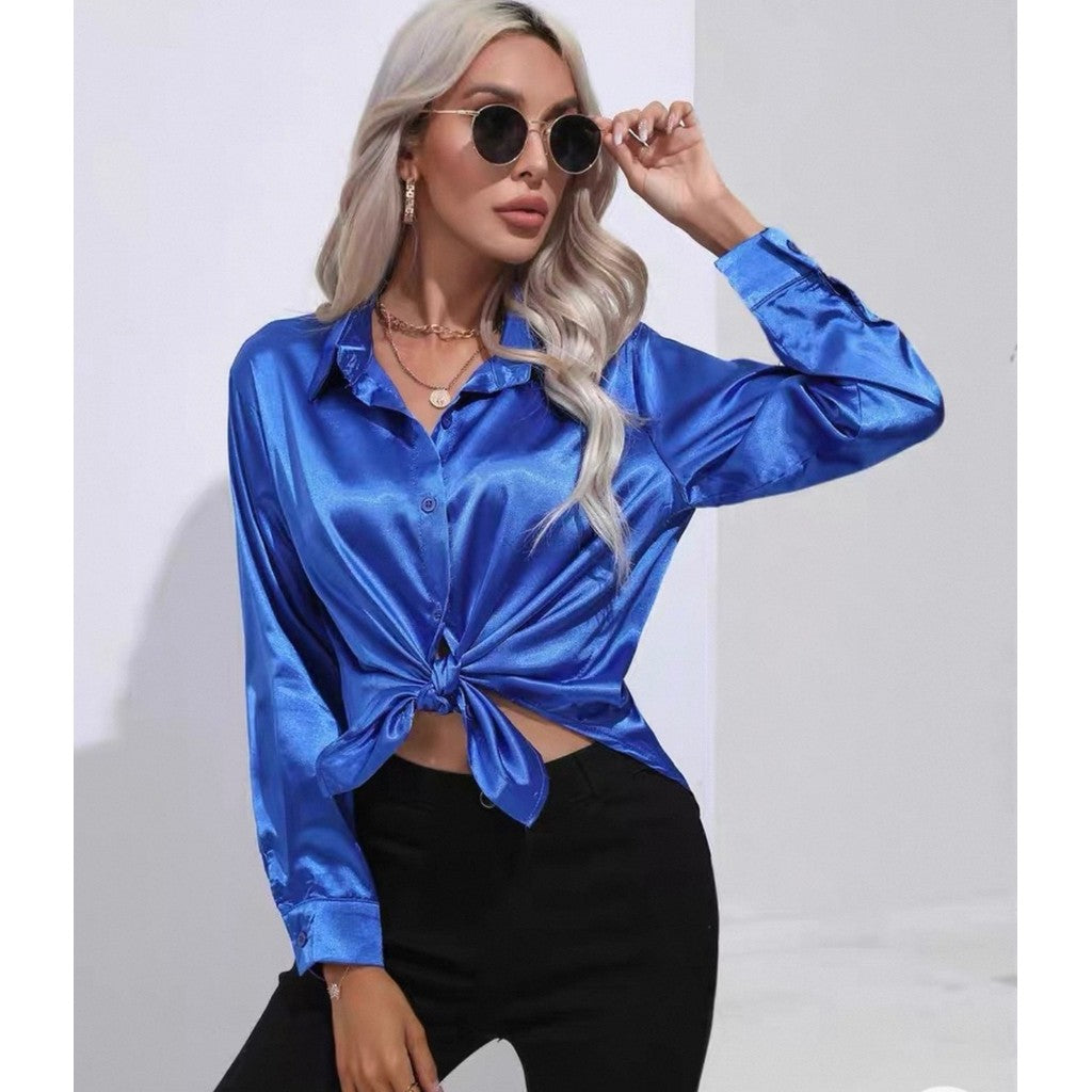 Camisa Satinada Negra