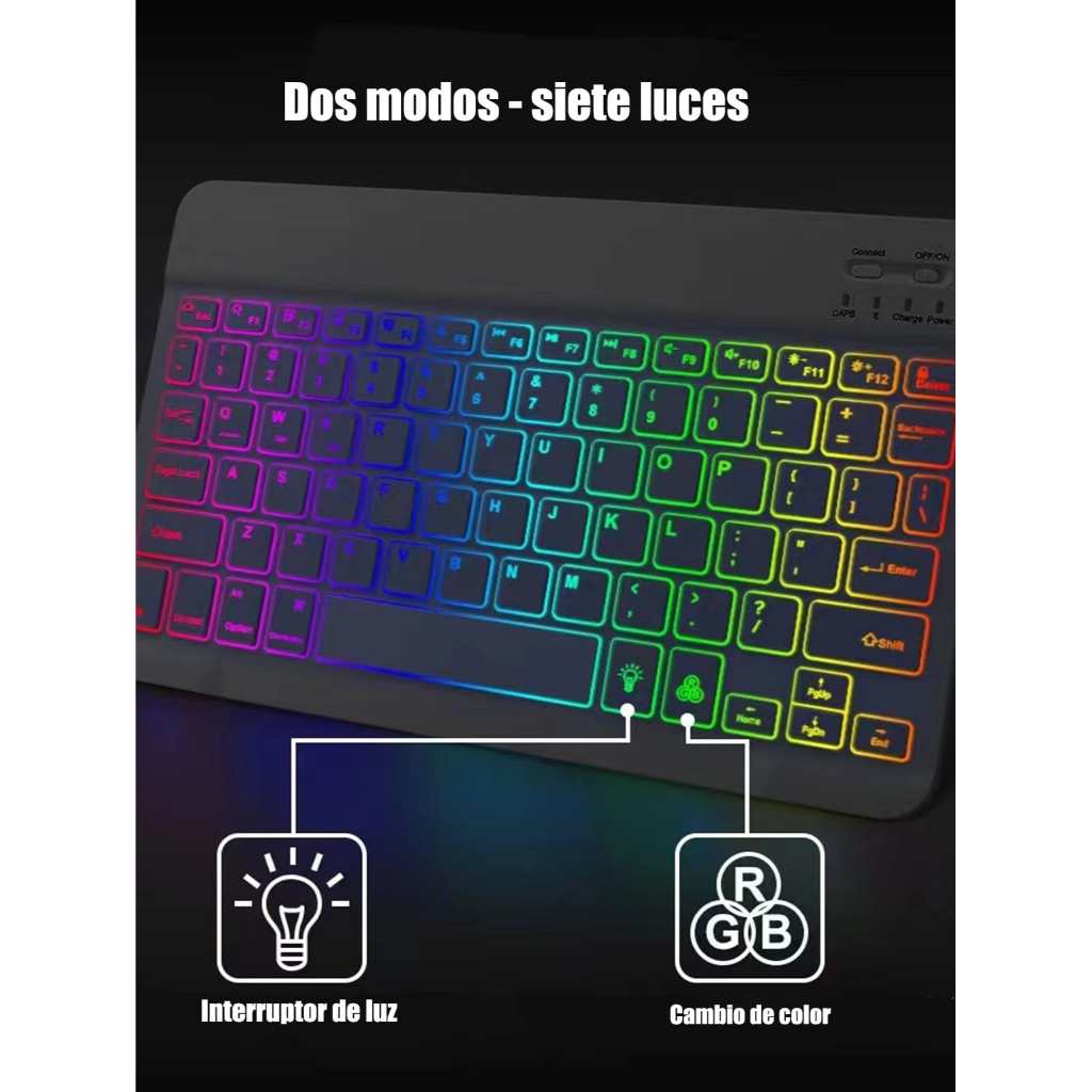 Mini teclado ultradelgado silencioso Bluetooth