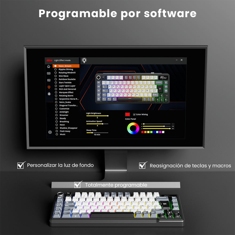 Teclado mecánico inalámbrico