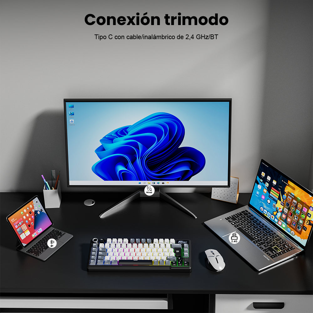 Teclado mecánico inalámbrico