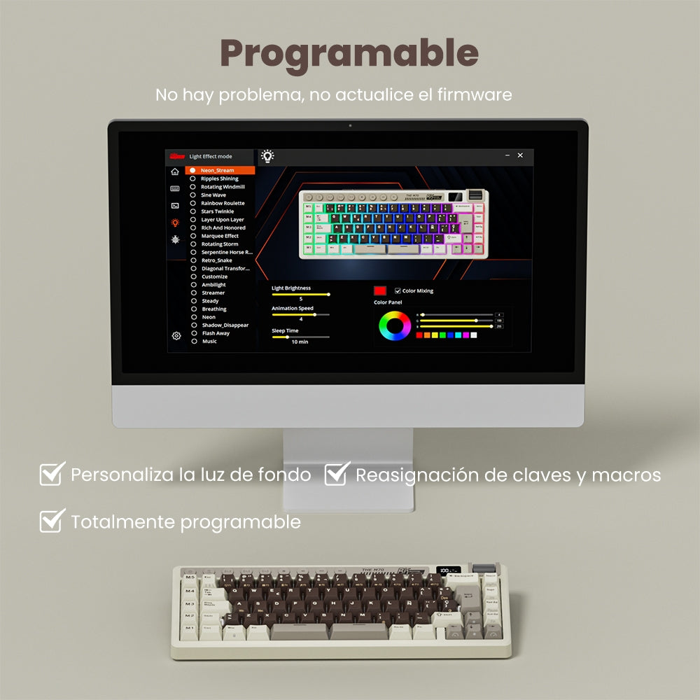 Teclado mecánico inalámbrico