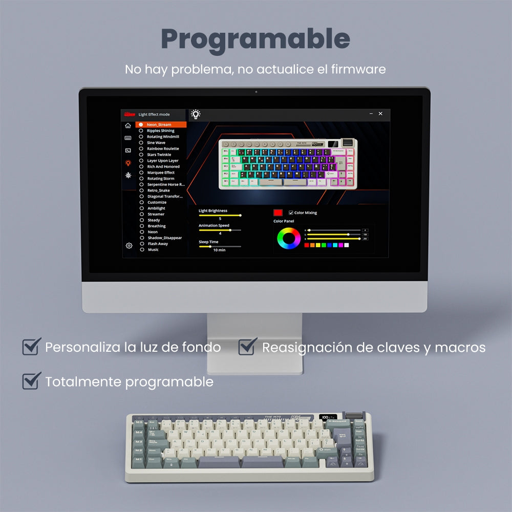 Teclado mecánico inalámbrico
