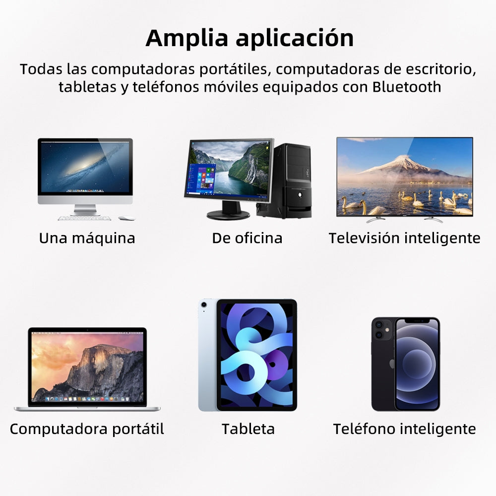 Portátil Bluetooth Ratón Inalámbrico Recargable
