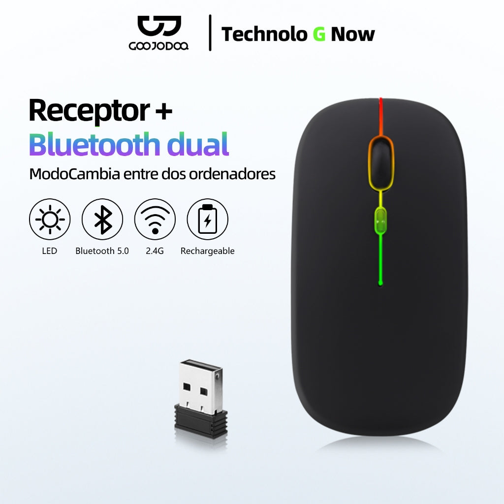 Portátil Bluetooth Ratón Inalámbrico Recargable