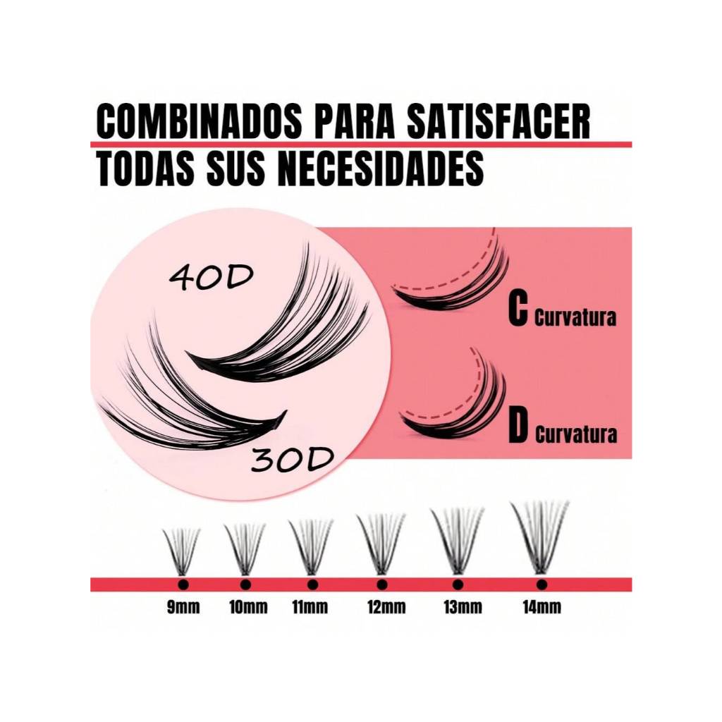 Kit De Extensiones De Pestañas Individuales