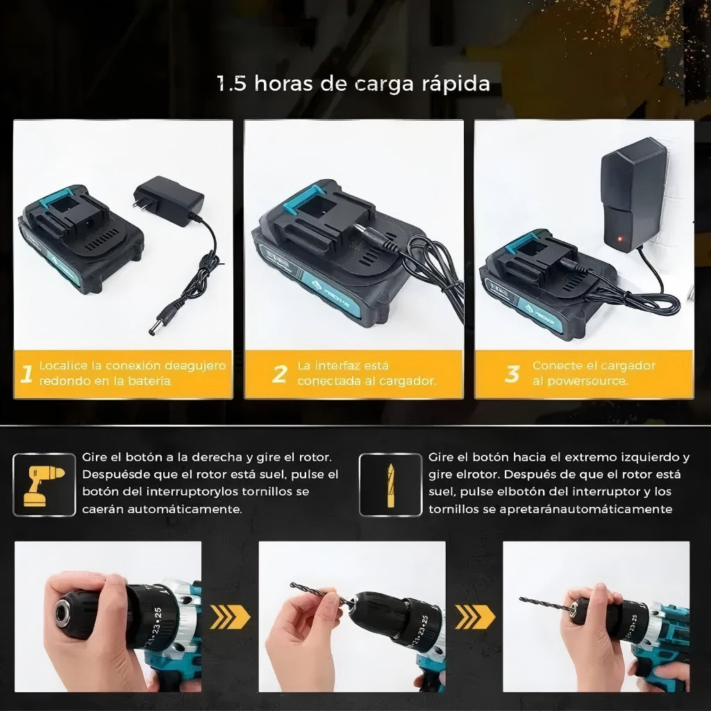 Kit De Taladro Inalámbrico