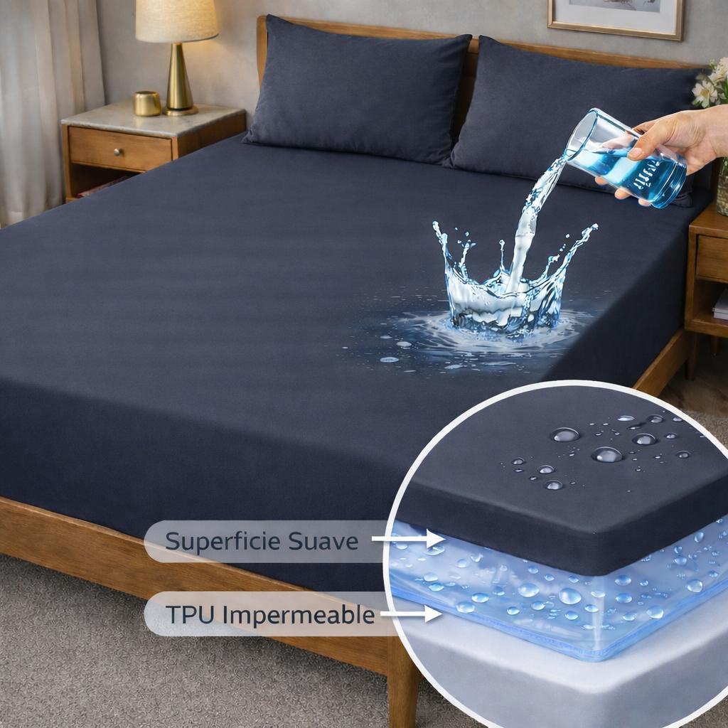 Protector Impermeable para Colchón, Diseño Minimalista