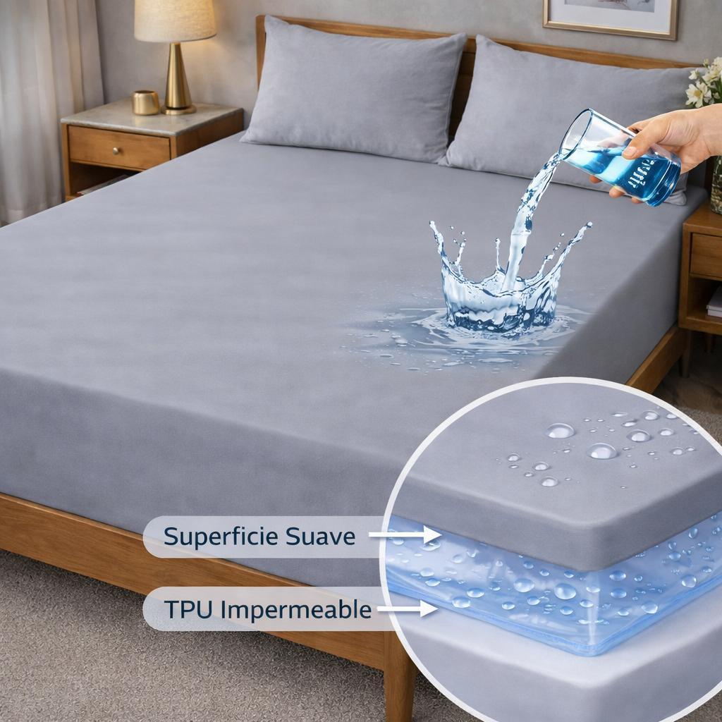 Protector Impermeable para Colchón, Diseño Minimalista