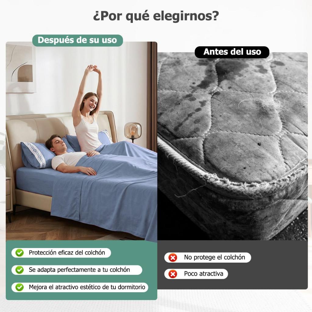 Juego de Sábanas Premium,Sábanas Egipcias Microfibra 2800 Hilos