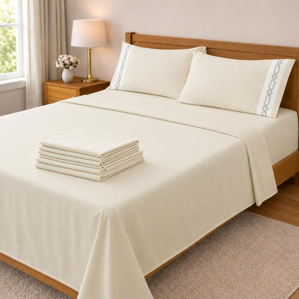 Juego de Sábanas Premium,Sábanas Egipcias Microfibra 2800 Hilos