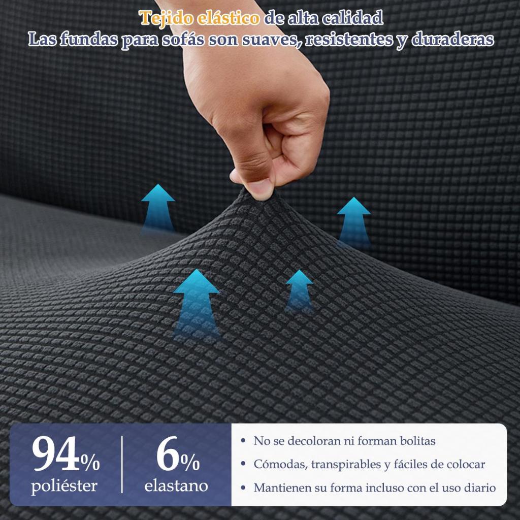 Set de 3 Fundas con Falda para Sofá,Cubre Sillón 1 2 3 Plazas