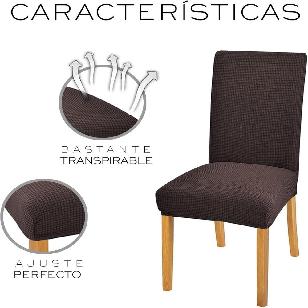 6 Piezas Fundas de Sillas Elásticas,Impermeables y Ajuste Perfecto