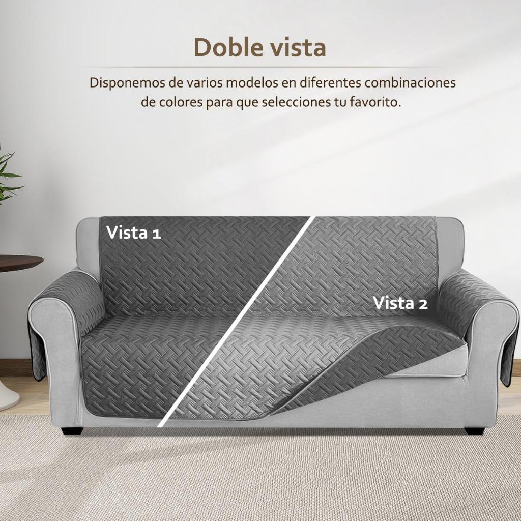 Juego de 3 Piezas Protector de Sofá,Cubre Sala Doble Vista