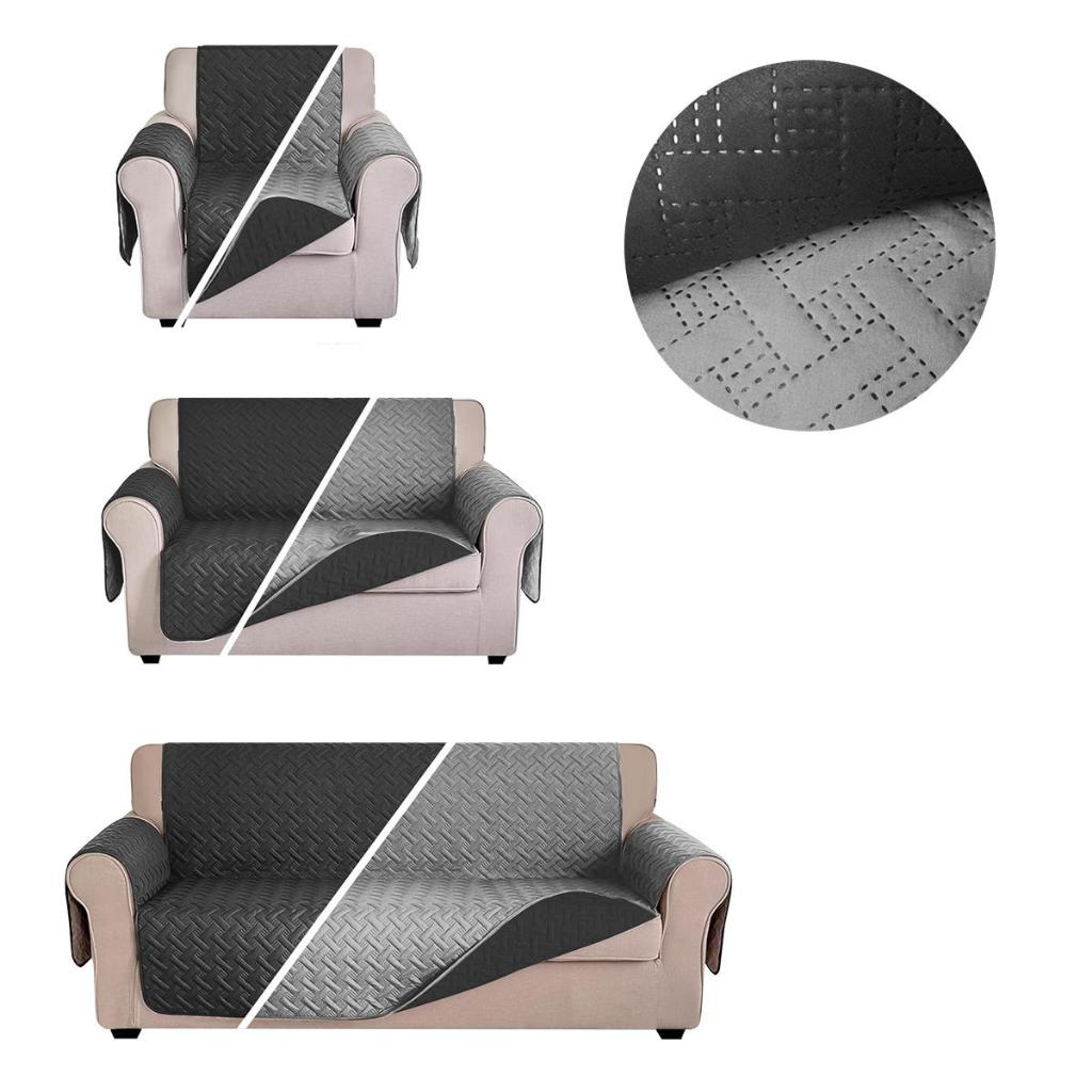 Juego de 3 Piezas Protector de Sofá,Cubre Sala Doble Vista