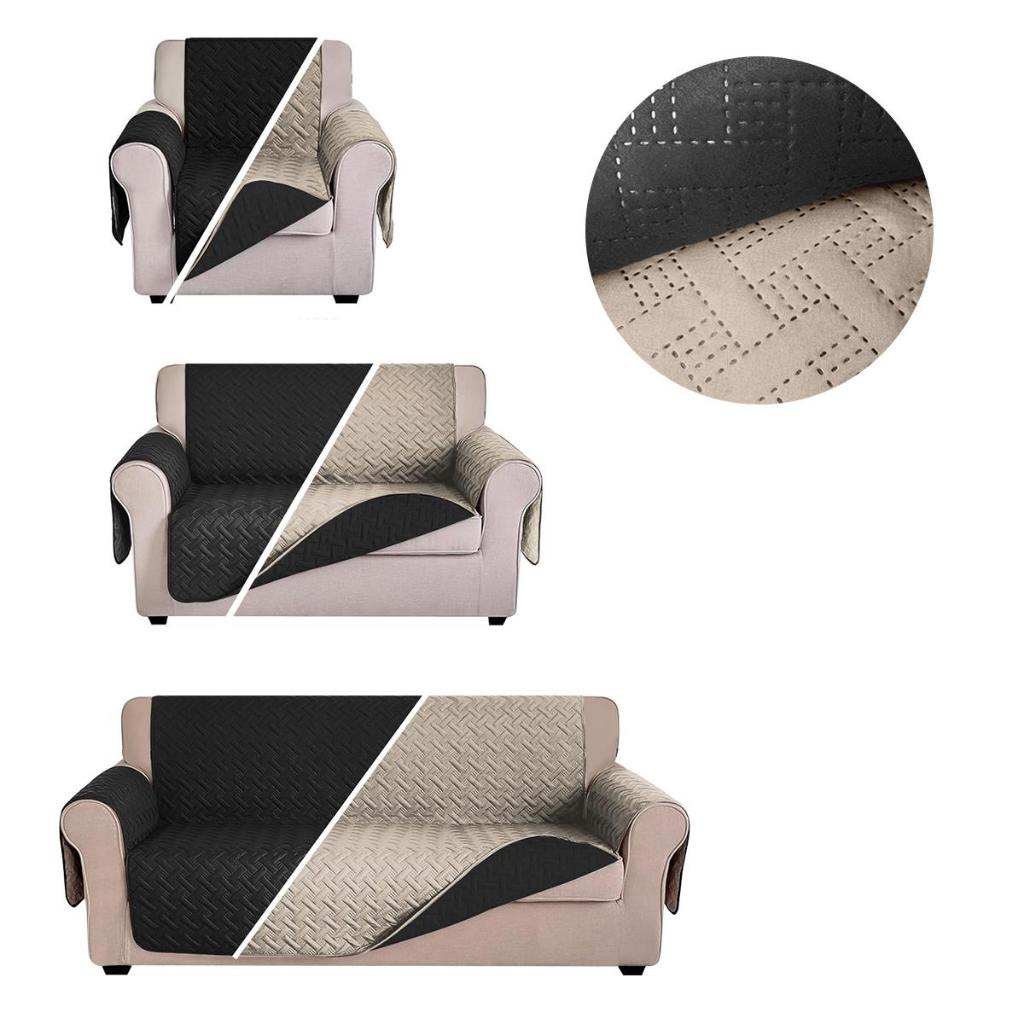 Juego de 3 Piezas Protector de Sofá,Cubre Sala Doble Vista