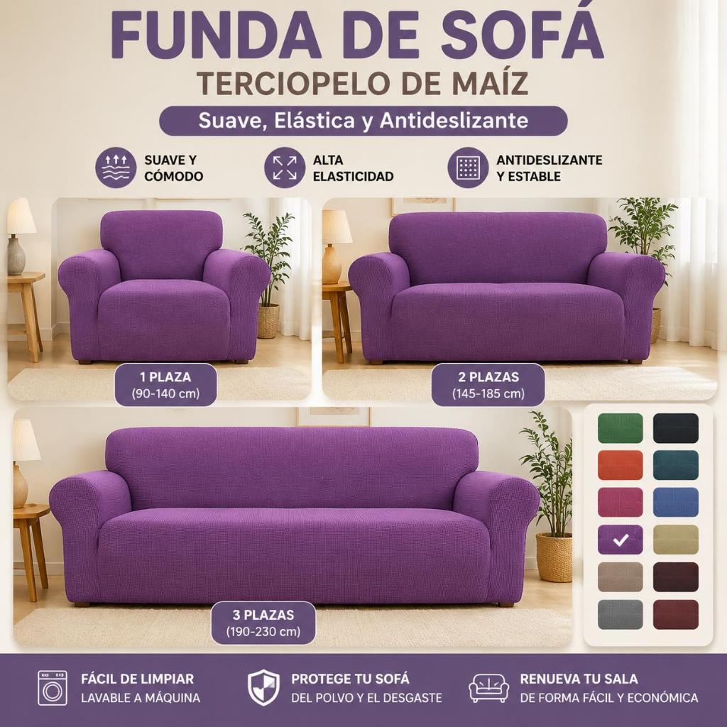 Funda para Sofá 1 2 3 Plazas,Cubre Sillón Resistente a Salpicaduras