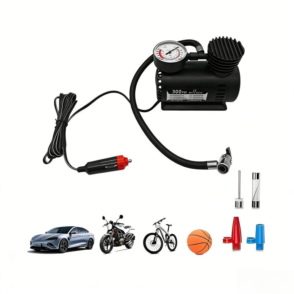 Inflador de Llantas Portátil 12V para Auto y Camioneta