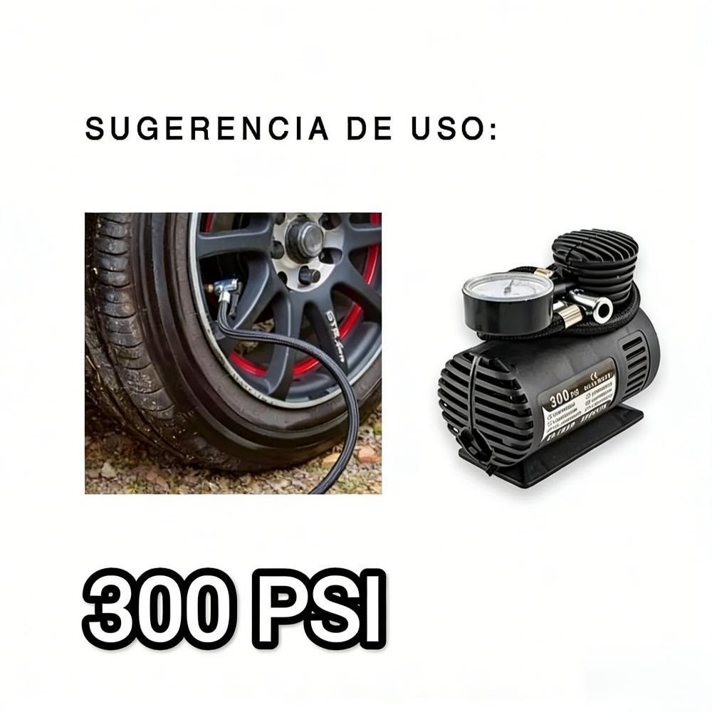 Inflador de Llantas Portátil 12V para Auto y Camioneta