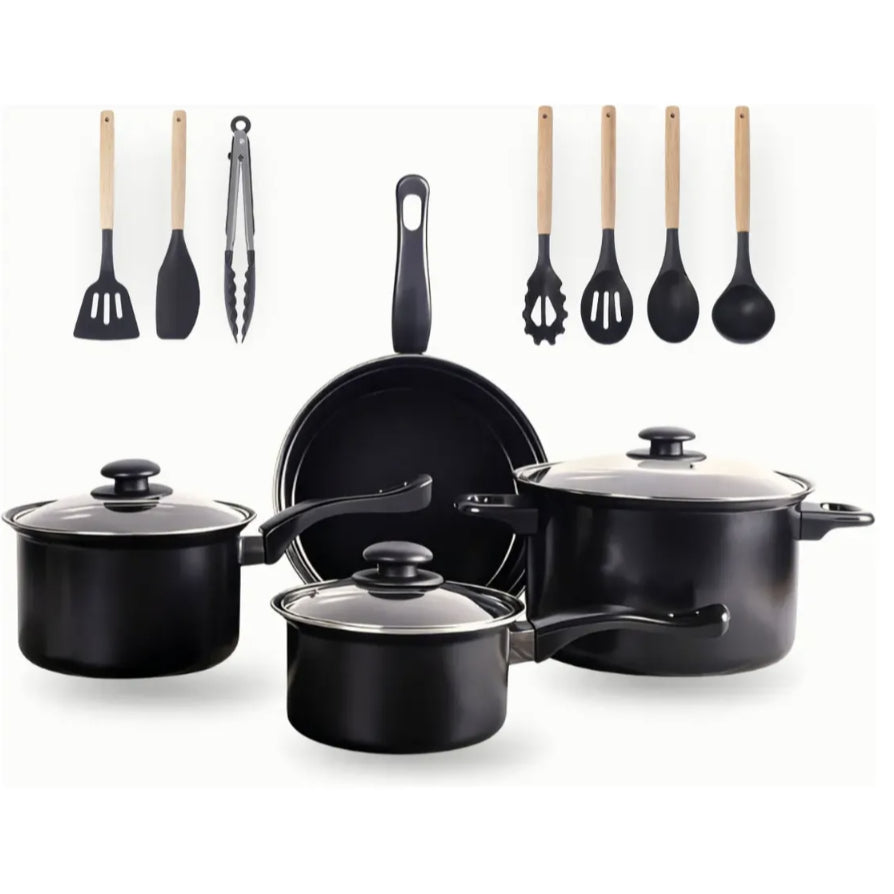 Batería De Cocina 14 Pz Juego De Sartenes Antiadherentes