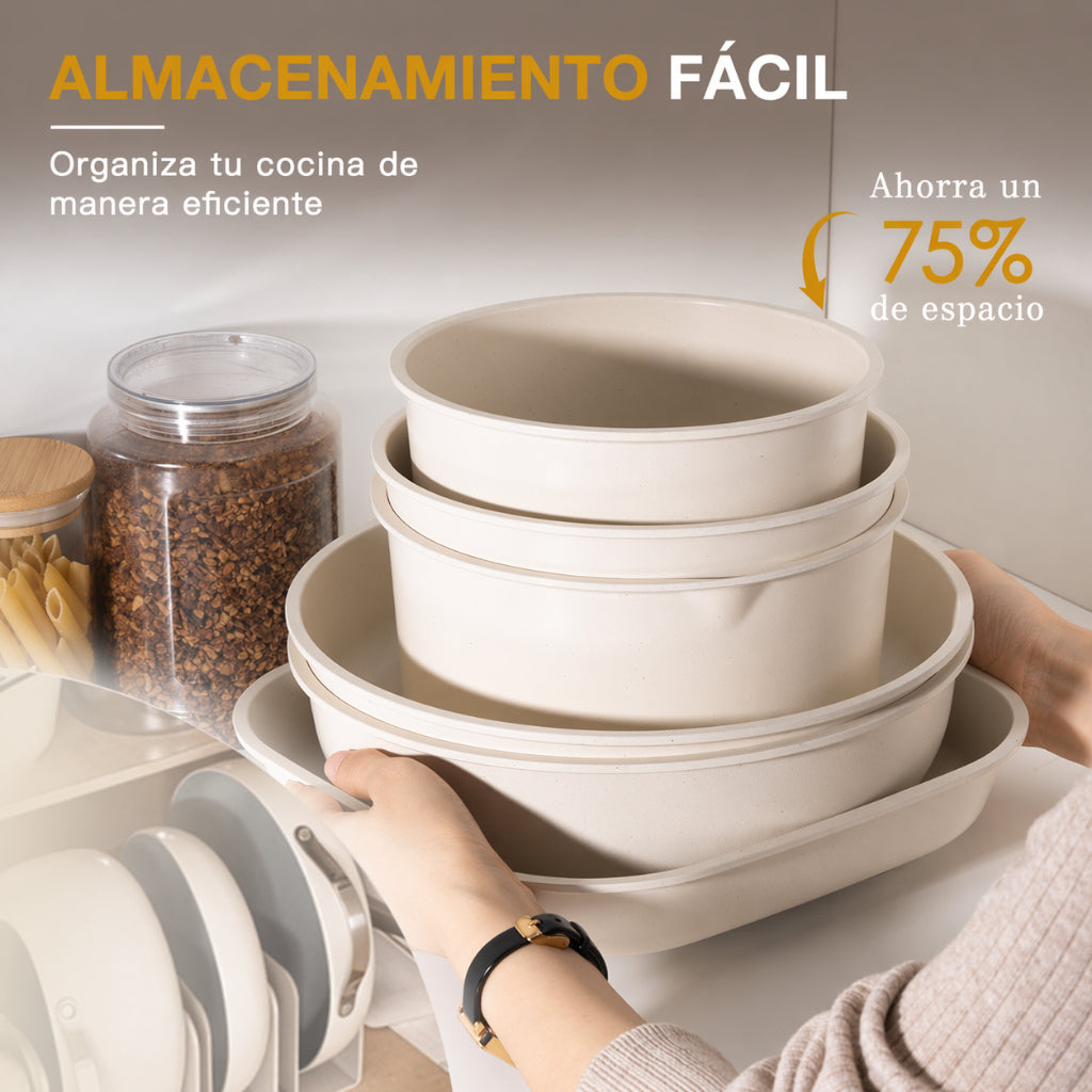Batería De Cocina Juego De Sartenes 22 Piezas
