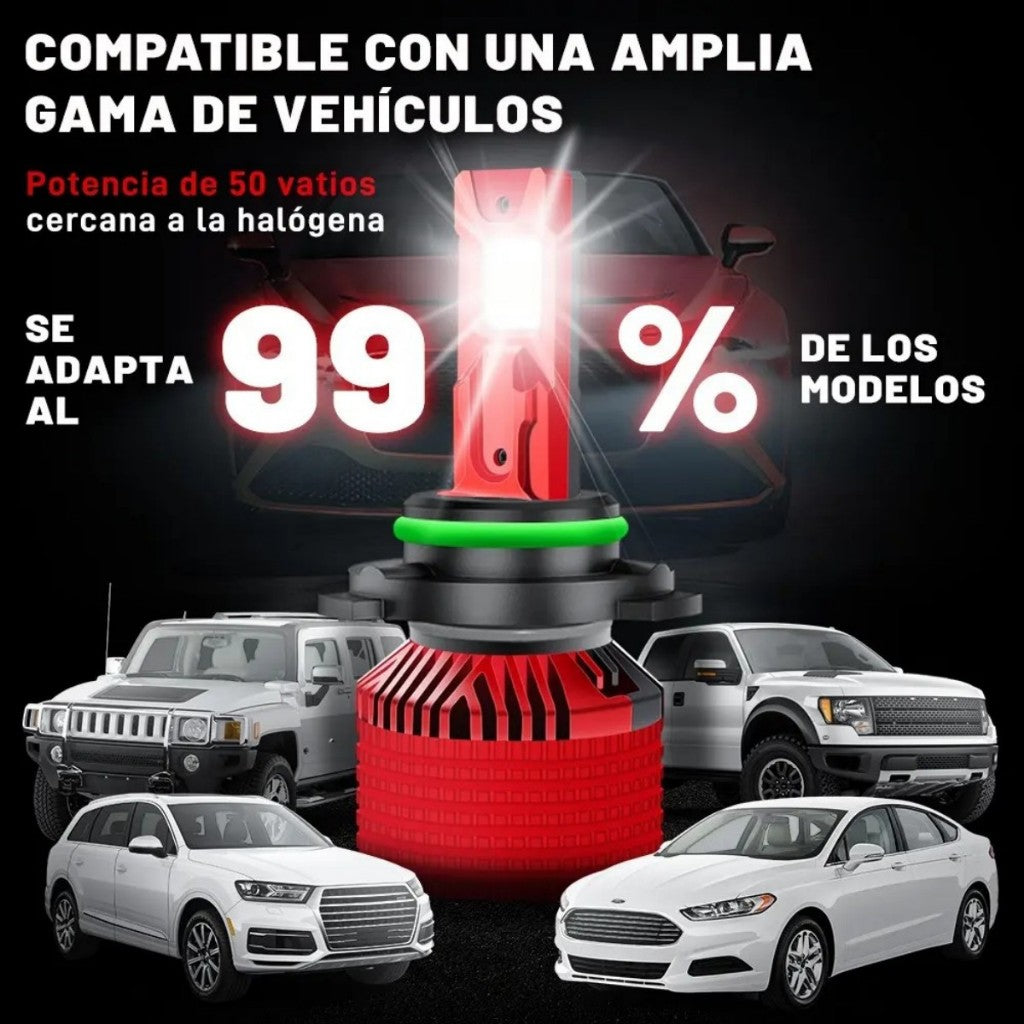 Bombillas LED Para Faros Auto CSP/COB 4 Lados 24000LM–30000LM, Luz Blanca