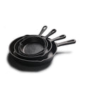 Set 4 Sartenes Hierro Fundido Duradero para Cocina Inducción Gas