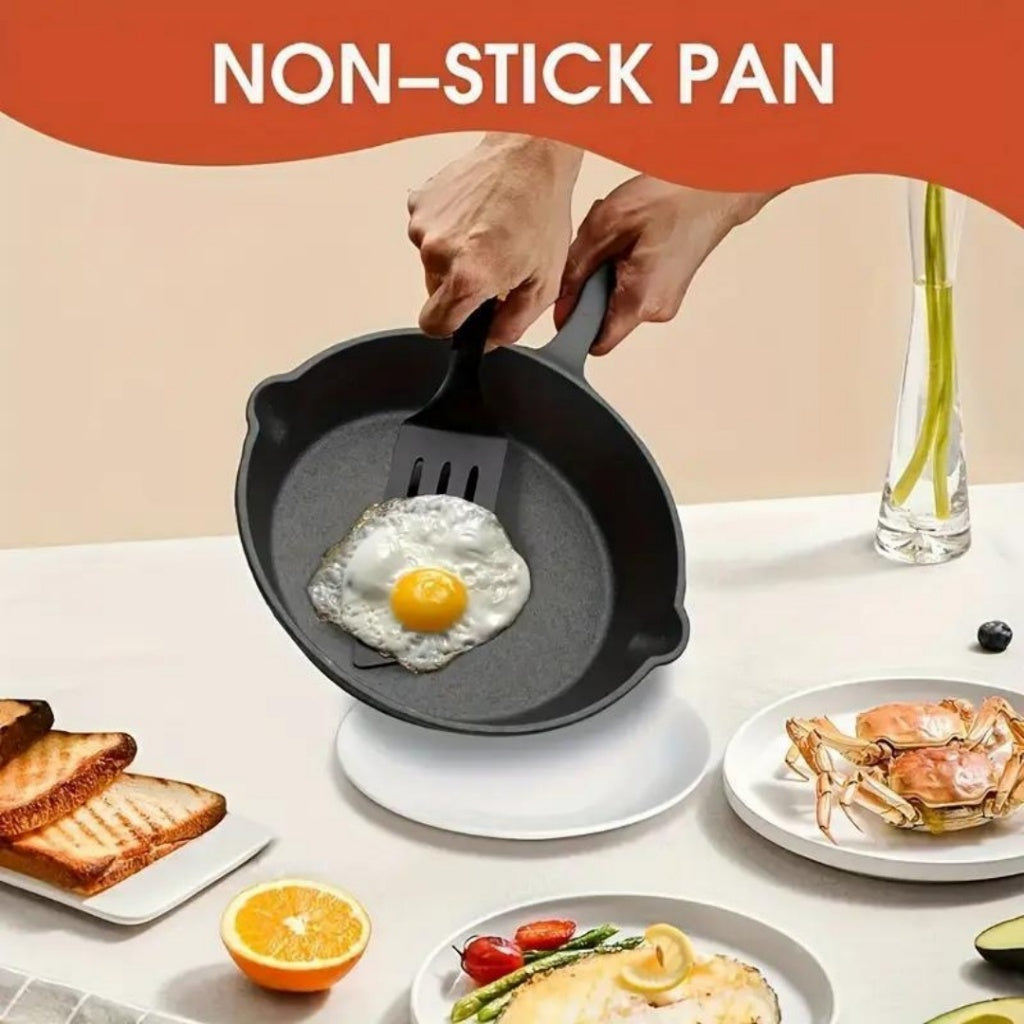 Oferta Flash Set 4 Sartenes Hierro Fundido Duradero para Cocina Inducción Gas
