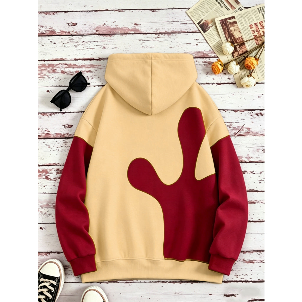 Sudadera con Capucha Color Block Oversize Casual Streetwear Para Mujer