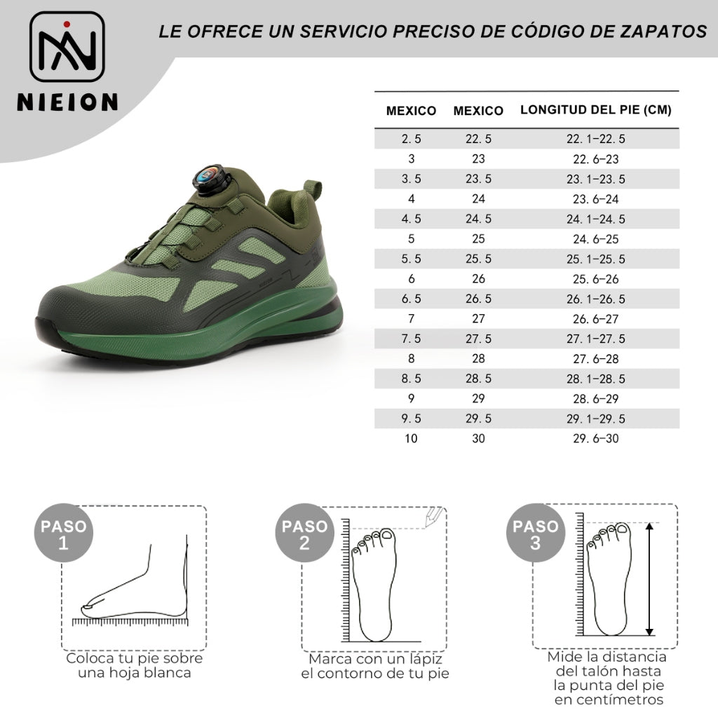 Tenis de Seguridad Hombre Nieion Tejido Transpirable