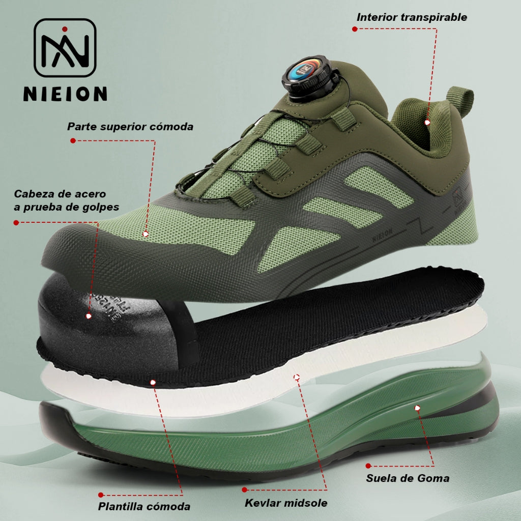 Tenis de Seguridad Hombre Nieion Tejido Transpirable