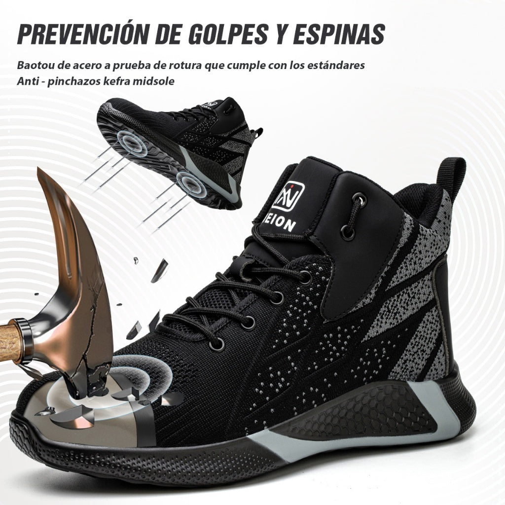 Tenis de Seguridad Hombre Nieion 100% Transpirable Punta Acero Antipinchazos