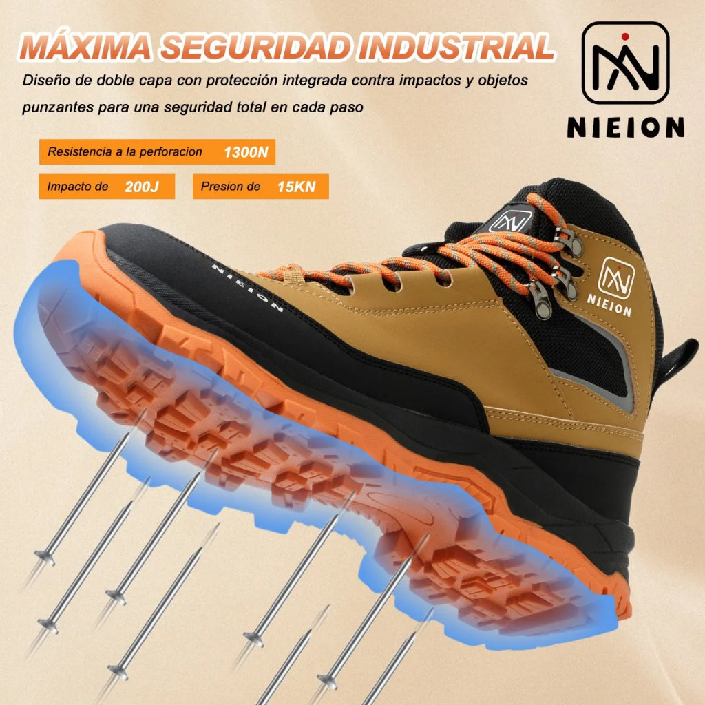 Botas de Seguridad Hombre Nieion Punta Acero Antipinchazos