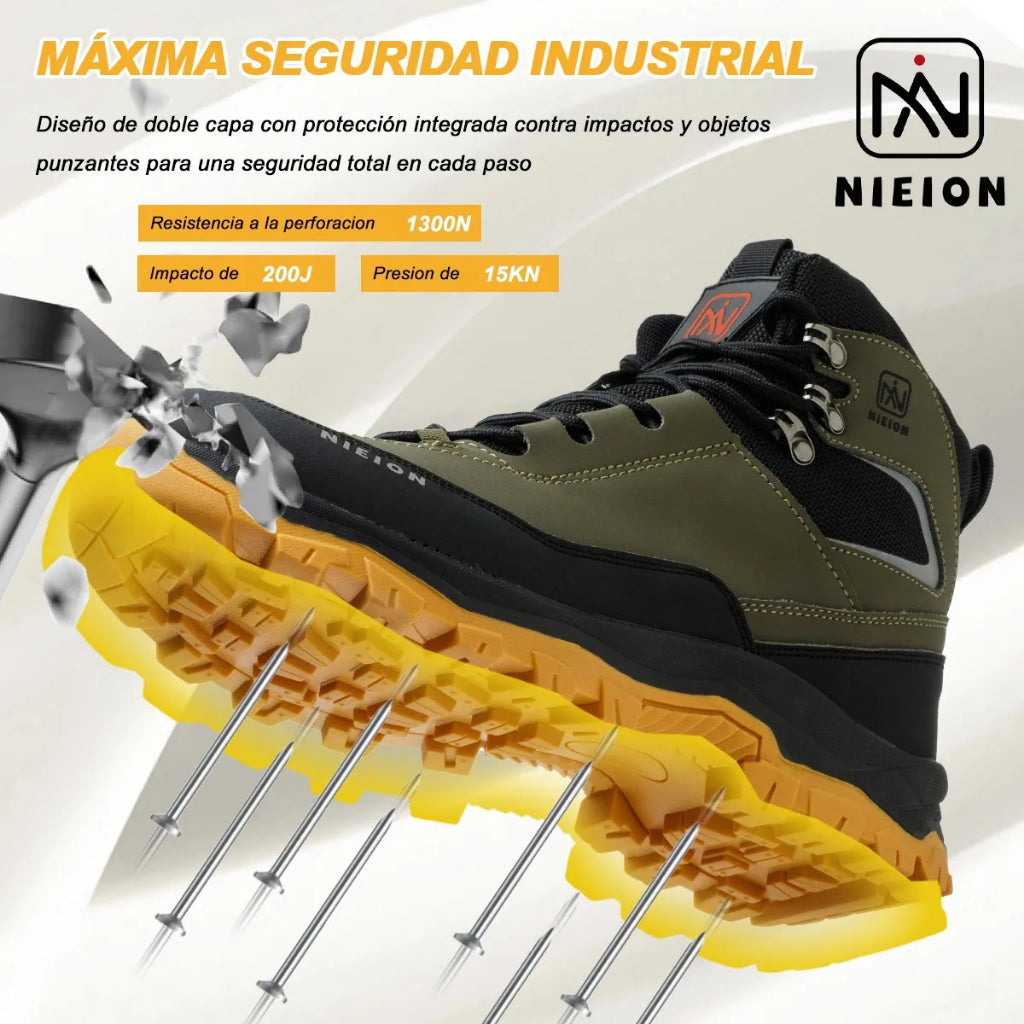 Botas de Seguridad Hombre Nieion Punta Acero Antipinchazos
