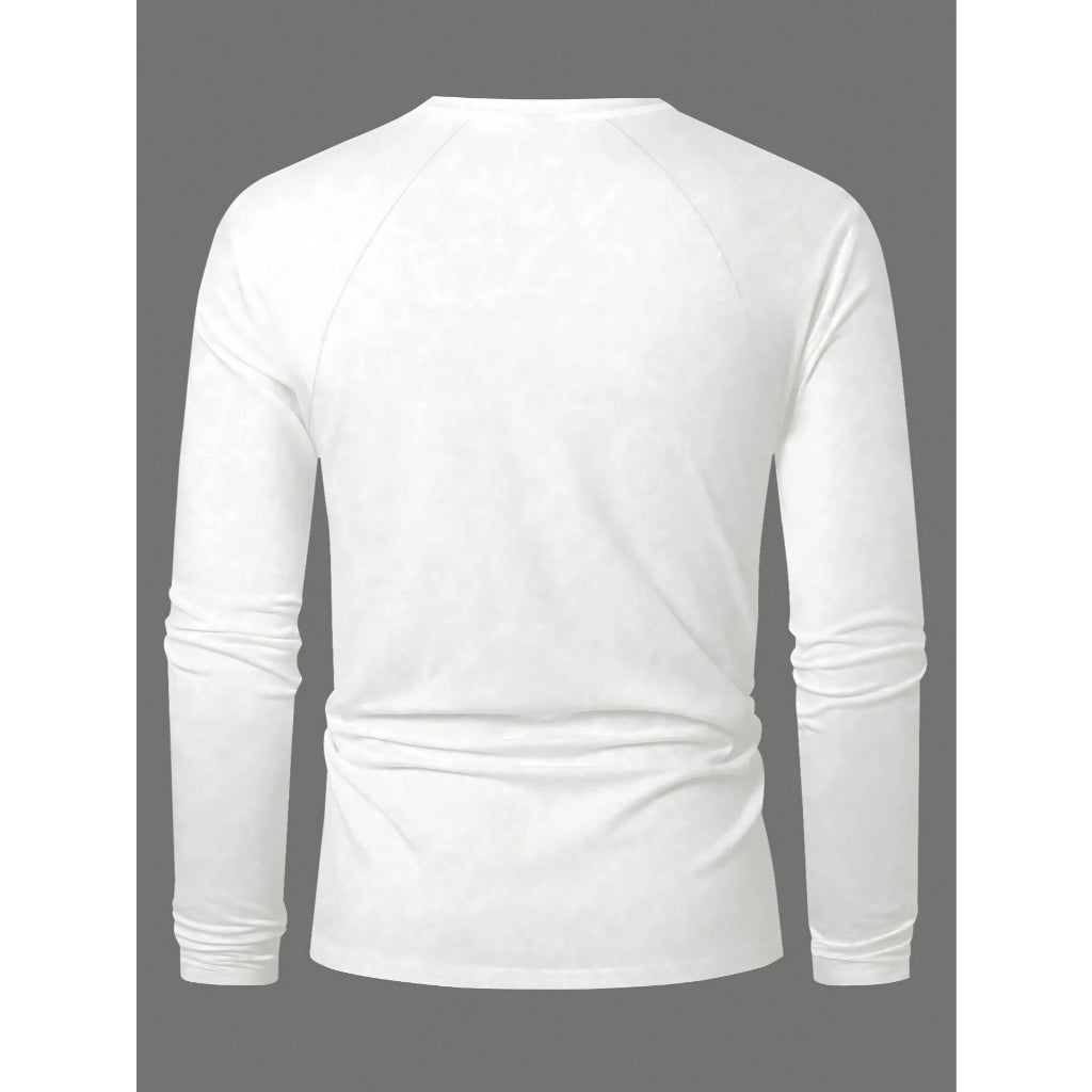 Oferta 6PCS Playera Manga Larga Hombre Suave Elástica Cuello Redondo