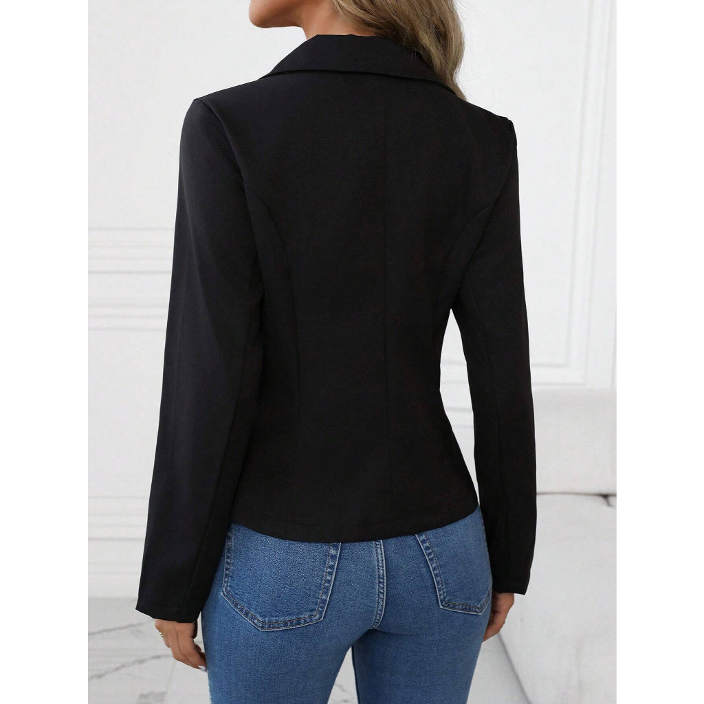 Limitada Blazer Mujer Ajustado Elegante Chaqueta Formal Negro