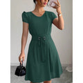 Vestido Largo De Talla Grande Con Tirantes De Color Liso Y Botones, Limpio Y Elegante.