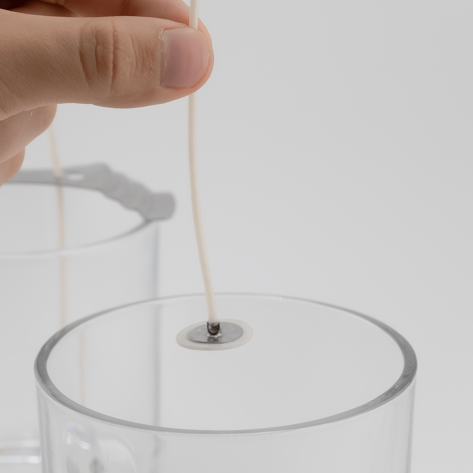 Pegatinas de Pabilo de Vela con Pestaña - Stickers para Fijar Pabilo de Vela | Adhesivos de Doble Cara para Vasos y Moldes