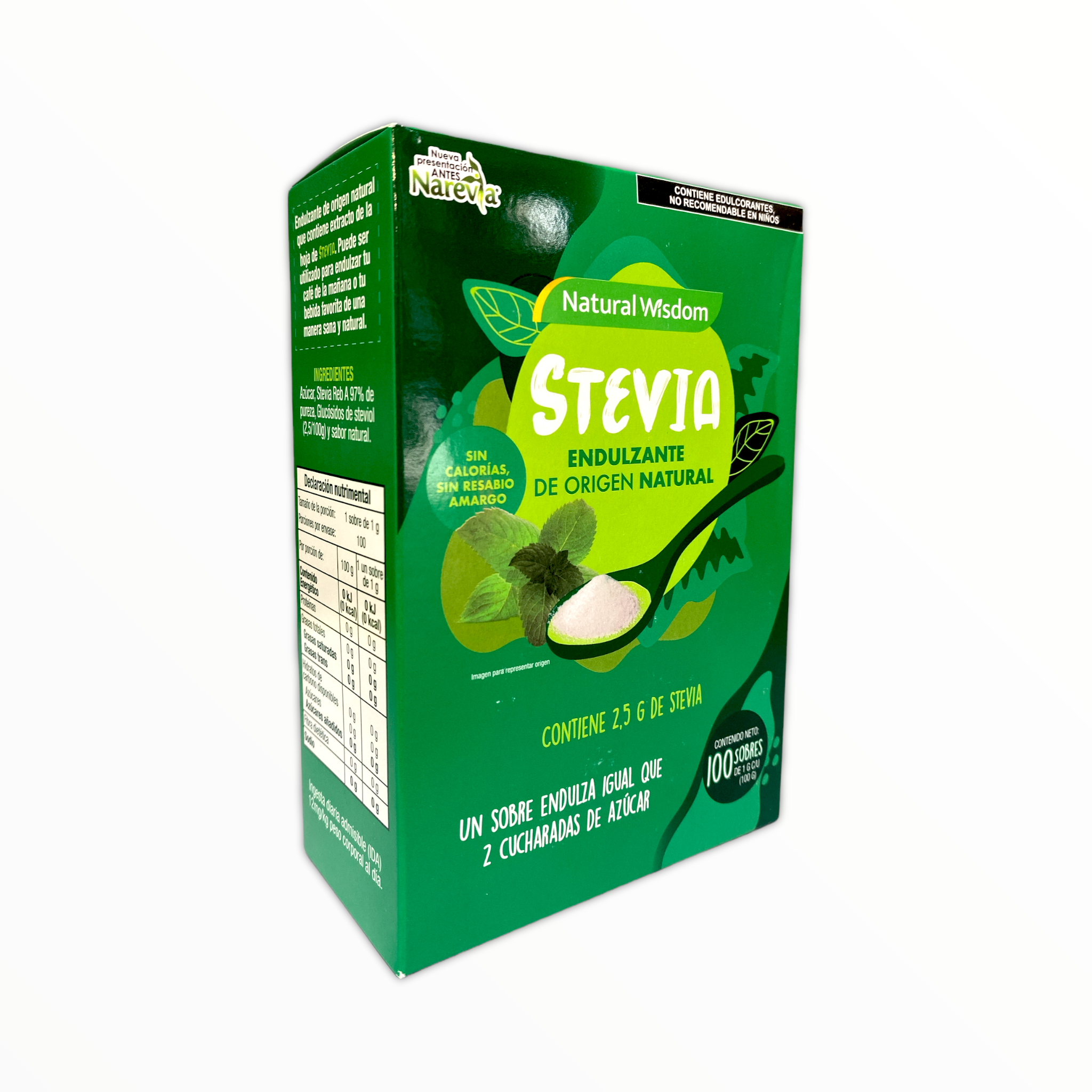 ENDULZANTE STEVIA C/100 SOB NAREVIA