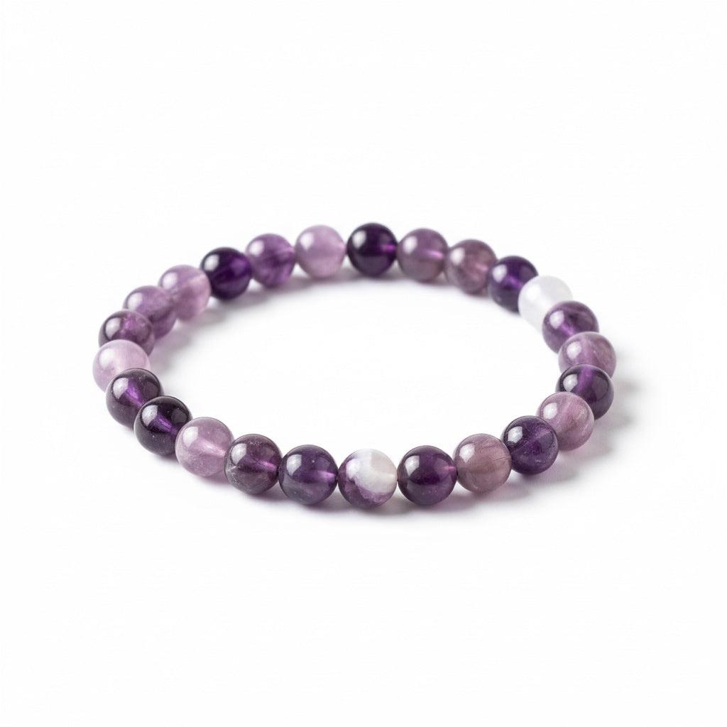Pulsera Quartz Mediana De Cuarzo Pulido 8mm