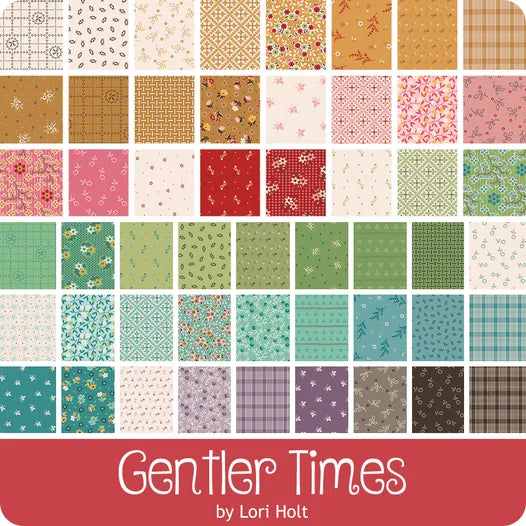 Charm Pack Tiempos Más Gentiles Lori Holt Colores 42 piezas de 12.5 cm