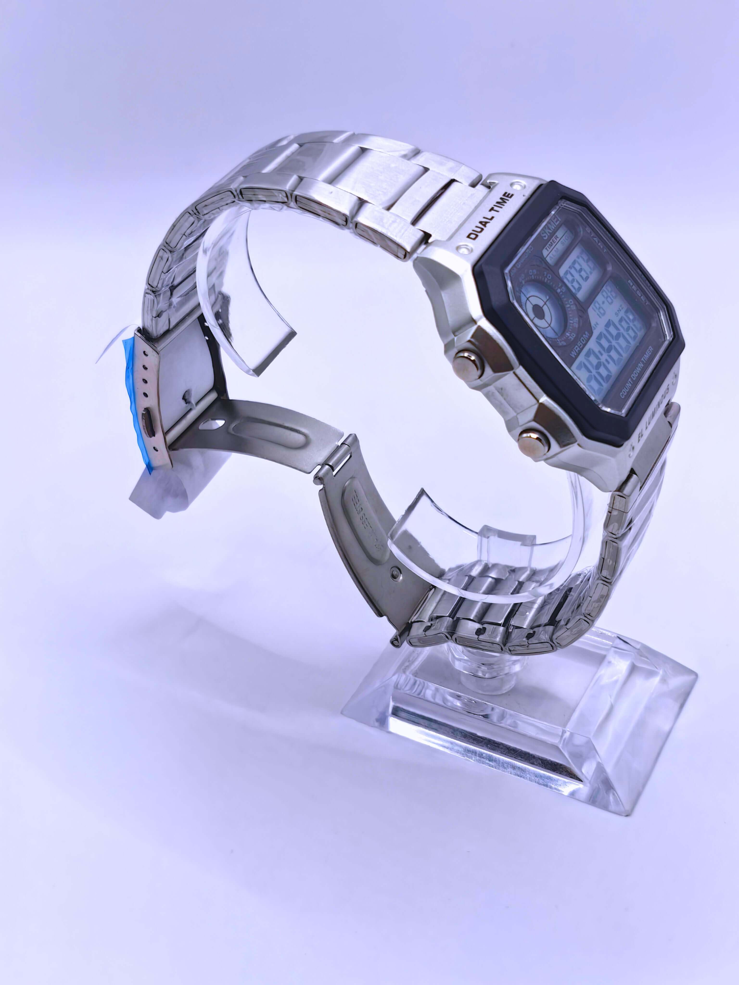 WA0007 - Reloj Digital Acero inoxidable Plata SKMEI